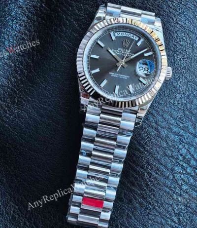 VS Factory Rolex Daydate Dandong 3255 Movement 40mm Dark Grey Face Watch
